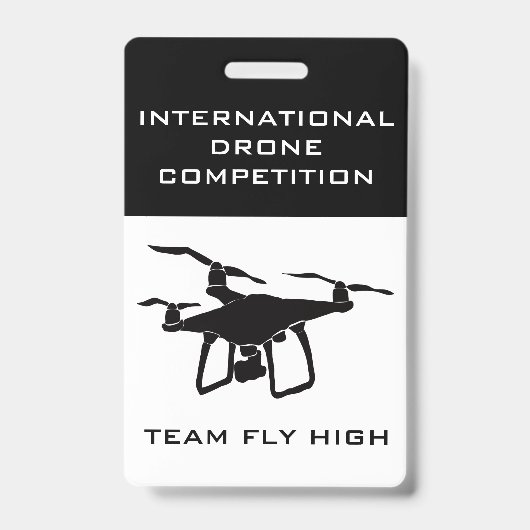 Drone Competition Name Tag Abzeichen Ausweis (Vorderseite)