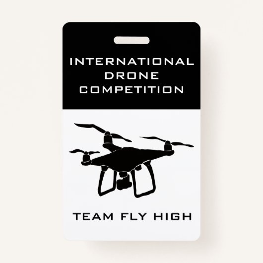 Drone Competition Name Tag Abzeichen Ausweis (Vorderseite)