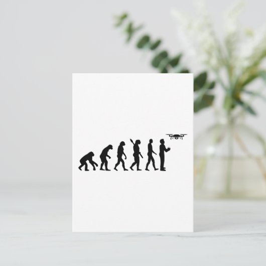 Drone-Evolution Postkarte (Stehend Vorderseite)