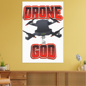 Drone-Gott-Logo Leinwanddruck (Insitu (Wohnzimmer))