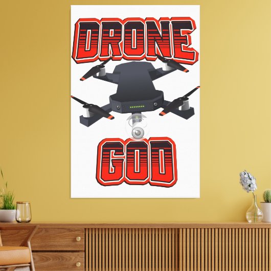 Drone-Gott-Logo Leinwanddruck (Insitu (Wohnzimmer))