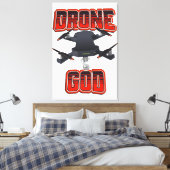 Drone-Gott-Logo Leinwanddruck (Insitu (Schlafzimmer))