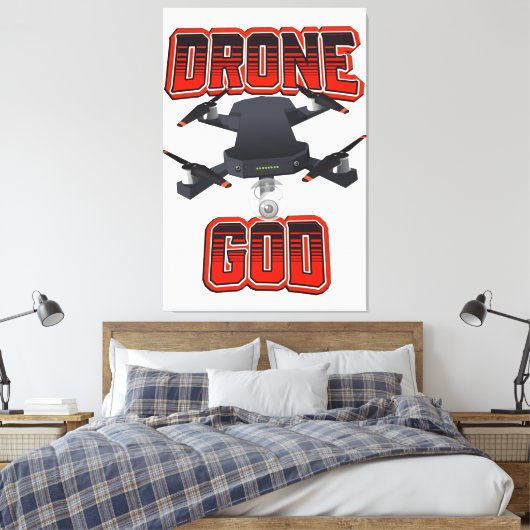 Drone-Gott-Logo Leinwanddruck (Insitu (Schlafzimmer))
