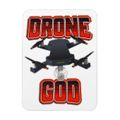 Drone-Gott-Logo Magnet (Vertikal)