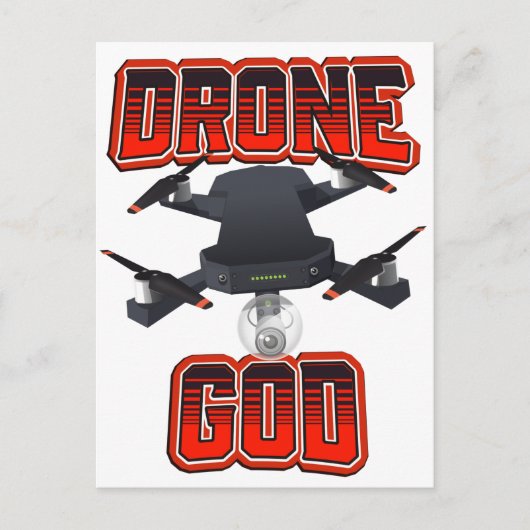 Drone-Gott-Logo Postkarte (Vorderseite)