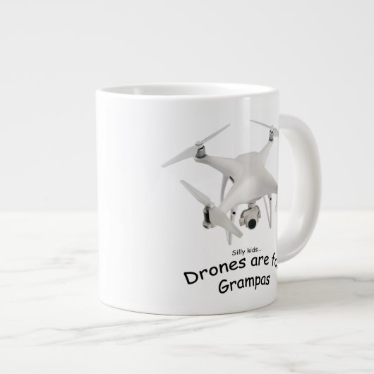 Drone Grampa Jumbo Tasse (Vorderseite Rechts)