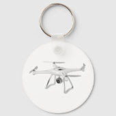 Drone in weiß schlüsselanhänger (Vorderseite)