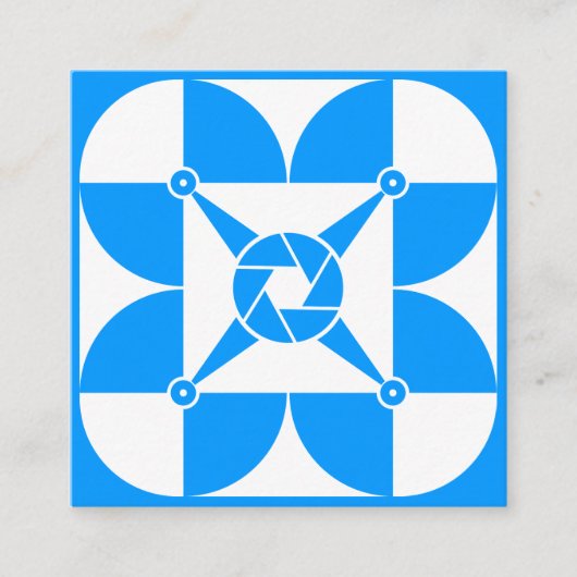 Drone künstlerisches Cover blau Quadratische Visitenkarte (Vorderseite)