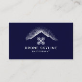 Drone Luftfotografie Navy Blue Fotograf Visitenkarte (Vorderseite)