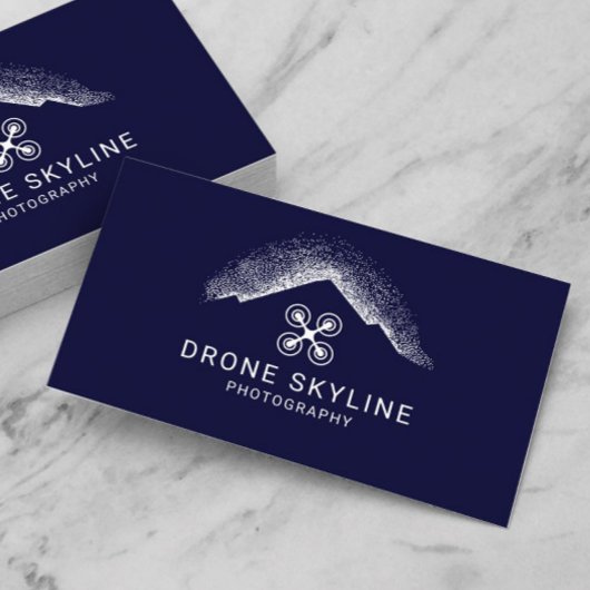 Drone Luftfotografie Navy Blue Fotograf Visitenkarte