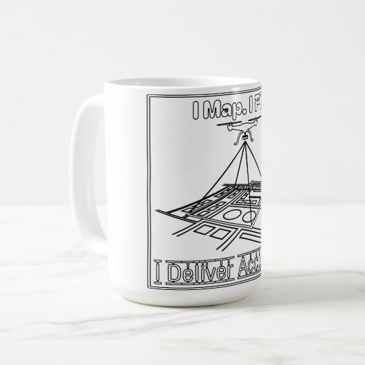 Drone Mapper Mug Kaffeetasse (Vorderseite Links)