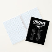 Drone Phonetic Alphabet – Black Graph Notebook Notizblock (Innenseite)