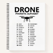 Drone Phonetic Alphabet – White Graph Notebook Notizblock (Vorderseite)