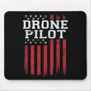 Drone Pilot American Flag USA Patriot Patriotic Us Mousepad