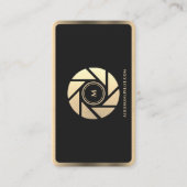 Drone Pilot Beruflich elegante Black Gold Lens Visitenkarte (Vorderseite)