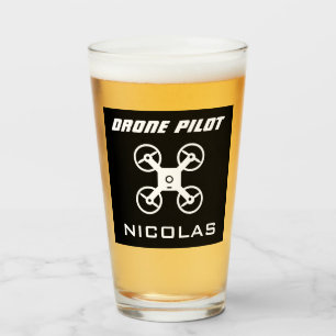 Drone-Pilot-Bierglas-Geschenk mit individuelle Nam Glas