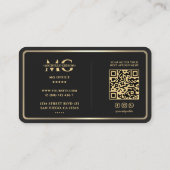 Drone Pilot Eleganter schwarzer goldener Rahmen Visitenkarte (Rückseite)