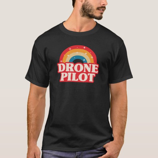 Drone Pilot Rainbow T-Shirt (Vorderseite)