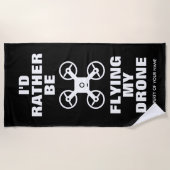 Drone-Pilot-Strandtuch mit eigenem Zitat Strandtuch (Vorderseite)