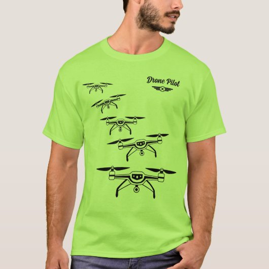 Drone-Pilotennebel grün T-Shirt (Vorderseite)