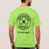 Drone-Pilotennebel grün T-Shirt (Rückseite)