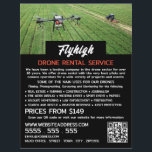 Drone-Portrait in der Landwirtschaft, Drohnenmiete Flyer<br><div class="desc">Flyer von Drone-Portrait,  Drone-Rental-Unternehmen,  die Werbung im Business Card Store.</div>