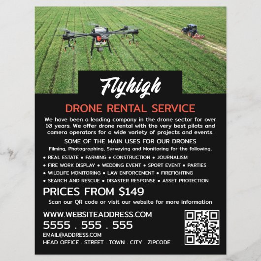 Drone-Portrait in der Landwirtschaft, Drohnenmiete Flyer (Vorne)