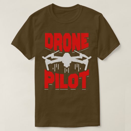 Drone-Quadcopter-Multicopter-Pilotgeschenk T-Shirt (Design vorne)