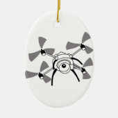 Drone Quadocopter Keramik Ornament (Vorne)