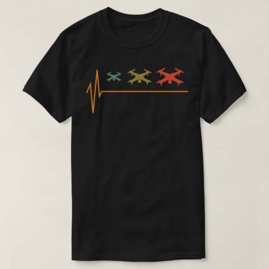 Drone Retro Heartbeat T-Shirt (Design vorne)