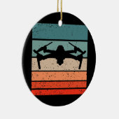 Drone Retro Style Vintag Keramik Ornament (Rechts)