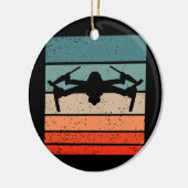 Drone Retro Style Vintag Keramik Ornament (Links)