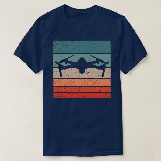 Drone Retro Style Vintag  T-Shirt (Design vorne)