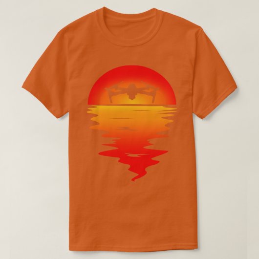 Drone Sunset Retro T-Shirt (Design vorne)