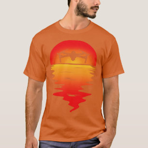 Drone Sunset Retro T-Shirt
