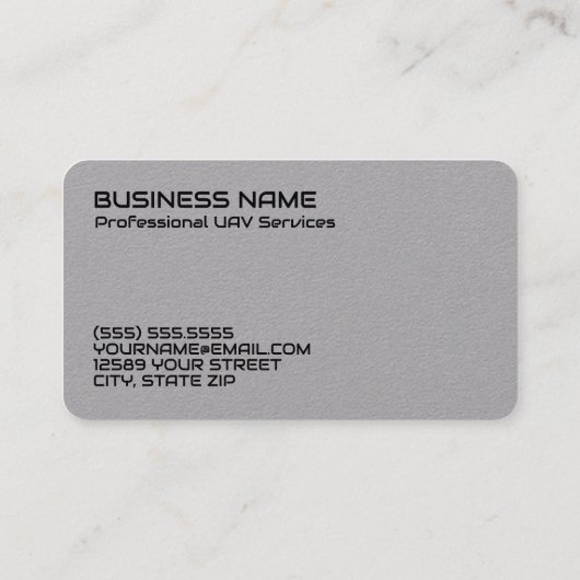 Drone UAV Custom QR Visitenkarte (Rückseite)