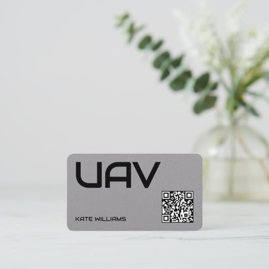 Drone UAV Custom QR Visitenkarte (Stehend Vorderseite)