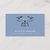 Drone UAV Pilot Fotografie QR Code Modern Blue Visitenkarte (Vorderseite)