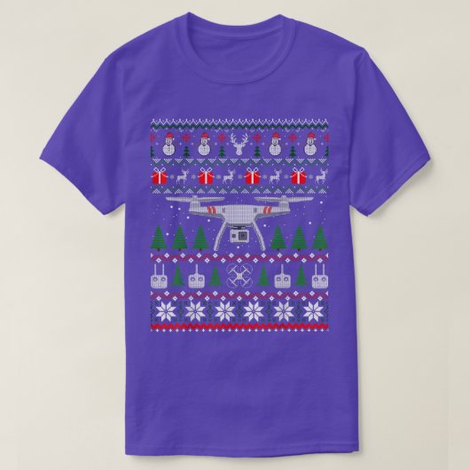 Drone Ugly Christmas SweaterFunny Quadcopter T-Shirt (Design vorne)