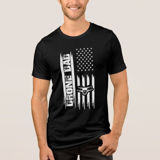 Drone-Vater Tri-Blend Shirt (Vorderseite)