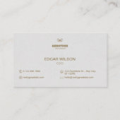 Drone Visitenkarten Elegantes Brown Silver Visitenkarte (Rückseite)