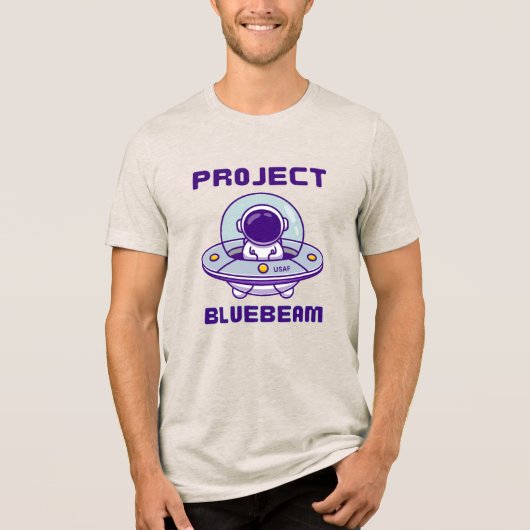 Drones New Jersey UFO Project Bluebeam Tri-Blend Shirt (Vorderseite)