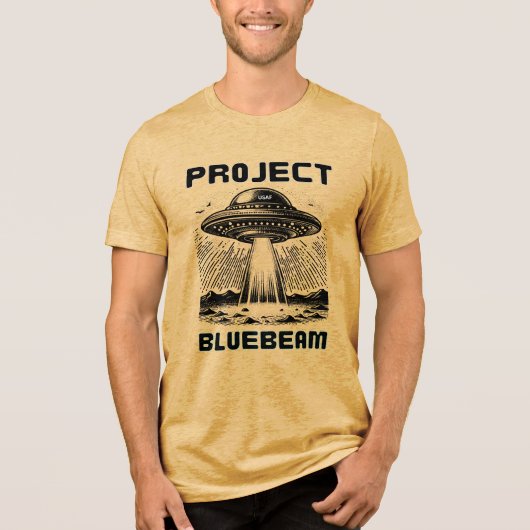 Drones New Jersey UFO Project Bluebeam Tri-Blend Shirt (Vorderseite)