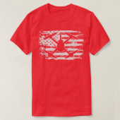 Drones USA Flag Drone Pilot Drone Racing T-Shirt (Design vorne)