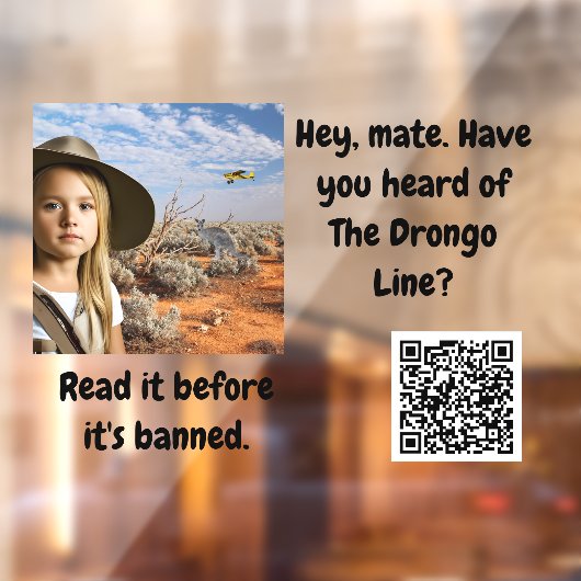 Drongo Line Window Cloning Fensteraufkleber (Blatt 2)