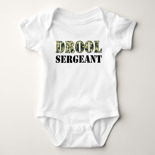 Drool Sergeant Camouflage Army Baby Baby Strampler (Vorderseite)