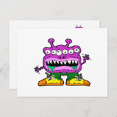 Drooling Alien Postkarte (Vorne/Hinten)