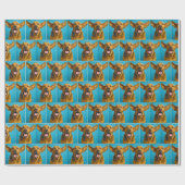 Drooling Bloodhound With Surprised Expression Geschenkpapier (Flach)
