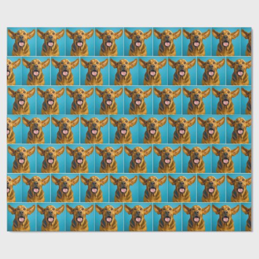 Drooling Bloodhound With Surprised Expression Geschenkpapier (Flach)