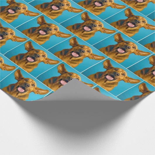 Drooling Bloodhound With Surprised Expression Geschenkpapier (Ecke)